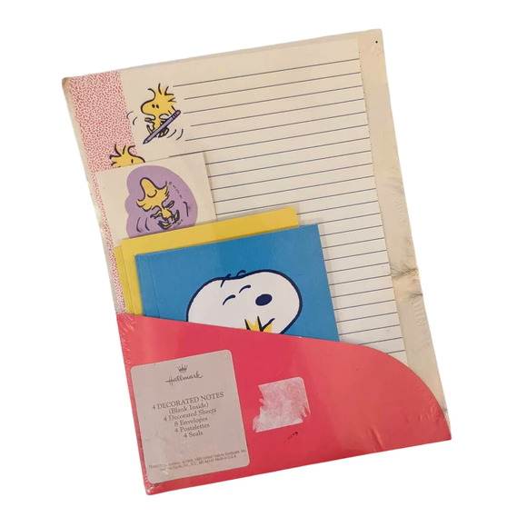Vintage Snoopy & Woodstock Stationary Set from Hallmark Sealed RARE - Picture 1 of 6